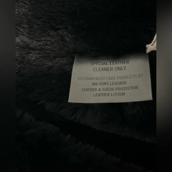 Vtg Wilson’s Leather Black 3/4 Length Coat Belted Soft Lining Warm Hooded Sz XL - Picture 9 of 9